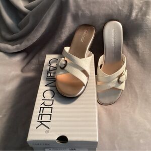 Cabin Creek Ivory Sandals NIB Size 9M